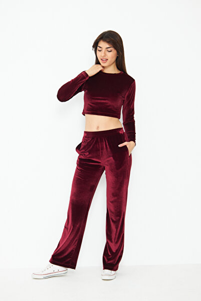 My Peak Burgundy Velvet Bolero Set