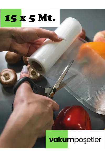 Makro Flexpack 15 Cm X 5 Metre Tırtıklı Gofrajlı Ev Tipi Gıda Vakum Makinası ...