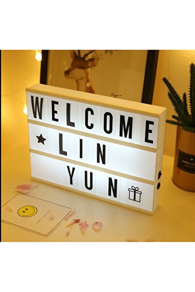 Genel Markalar Led Message A5 Light Box 96 Harfli Dekoratif Led Işıklı Mesaj ...