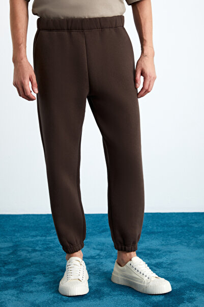 GRIMELANGE Burnham Ανδρική κανονική εφαρμογή, χαλαρή εφαρμογή, ελαστικό πόδι, καφέ φούτερ