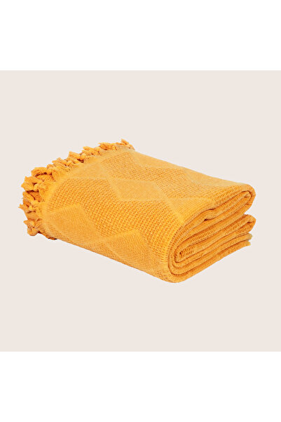 DONATEV Double Mustard Jacquard Pattern Cotton 220X240 cm / 4 Seasons
