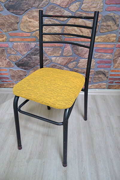 COVER TEKSTİL 4 ADET DEMIR SANDALYE KILIFI ORTÜSÜ OTURMA YERI JAKAR KUMAŞ