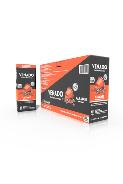 Venado كبسولات قهوة بنكهة الكراميل - محمصة متوسطة - متوافقة مع نسبريسو - 10×1...
