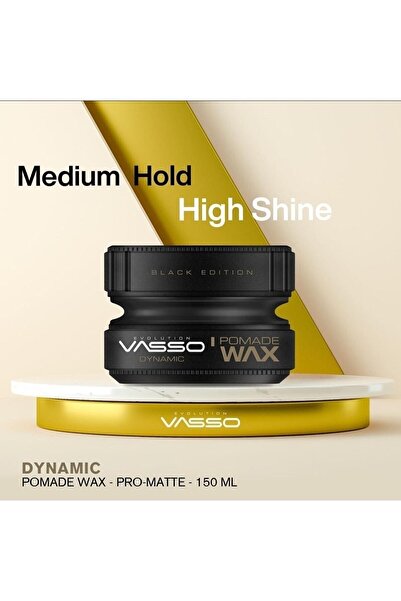 Vasso Men 24 Saat Süper Tutuş Ve Etkili Islak Görünüm Kazandıran Wax - Vasso Dynamic Pomade Wax 150 ml