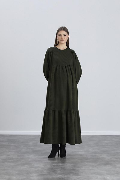 Işşıl Işil 34548-Fitness Knitted Maternity Maxi Dress