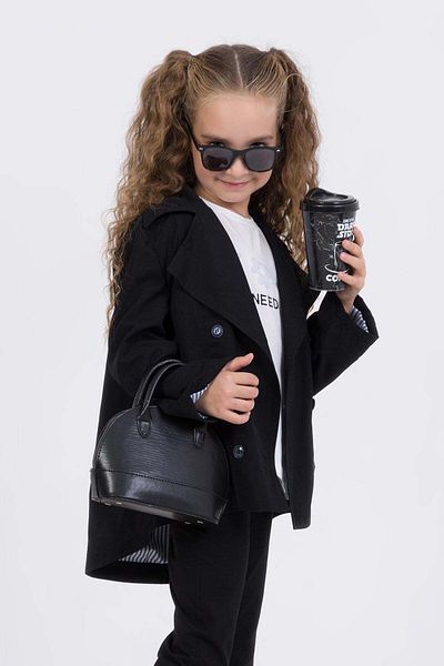 Gold Class Kidswear Double Pocket Waterproof Girl's Trench Coat Raincoat