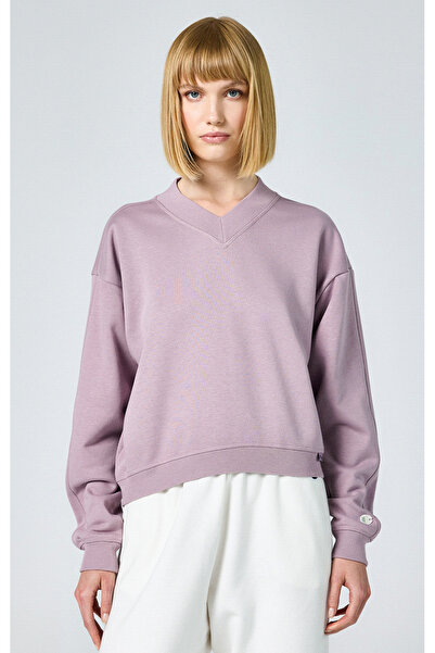 Champion Eco Future Crewneck Croptop Sweatshirt Mor Kadın Sweatshirt - E10007...