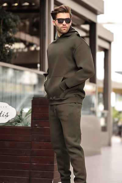 CMZ COLLECTİON Ανδρικό σετ φόρμας χειμερινής φόρμας με 3 κλωστές, χωρίς στάμπ...