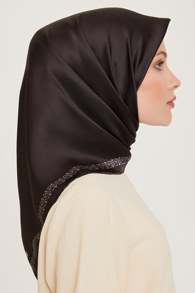 Armine Silk Scarf 2025 Winter - 9260-80 Dark Anthracite Sura