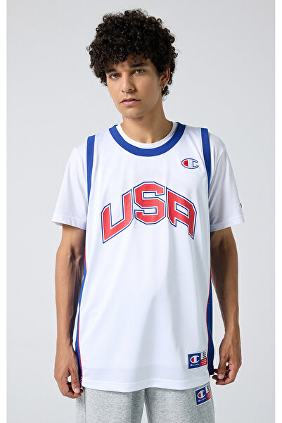 Champion Retro Sport Tank Top Beyaz Erkek Forma-219745-WW001