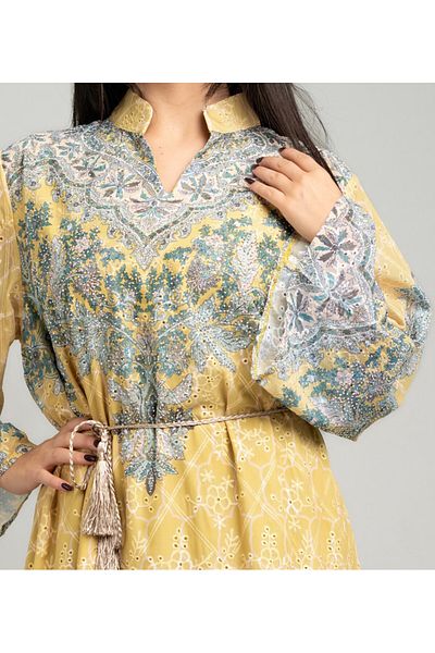 IKKXA Solid Arabesque Elegance Jalabiya CJ1075