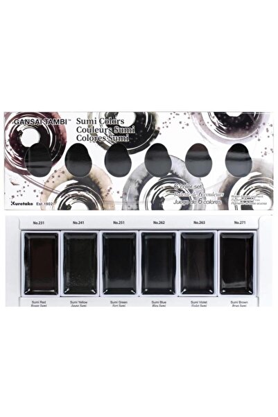 Zig Gansai Tambi Sumi Renkleri, 6'lı Set