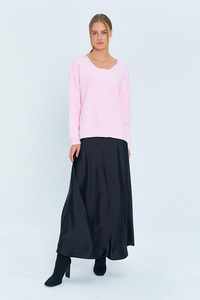 Mixray 6901 Model Pink Soft Textured Women's Sweater