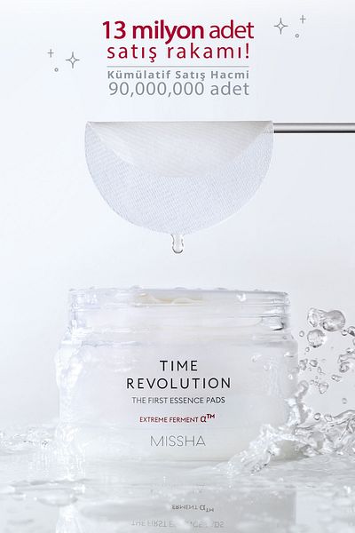Missha Time Revolution - Anti-Aging, Care-Providing Fermented, Content Pad, First Esence Pad