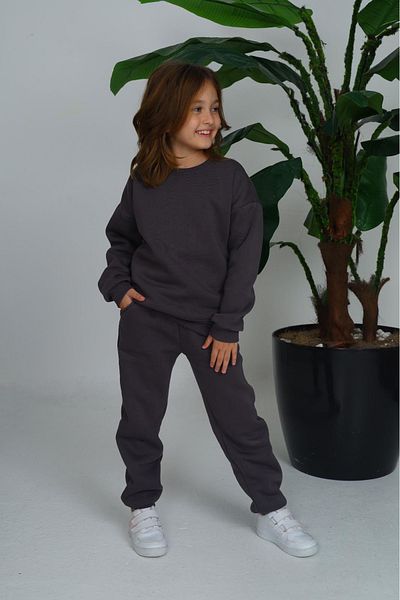My Kids Wear Three Thread Pocket Crew Neck Top and Bottom Set