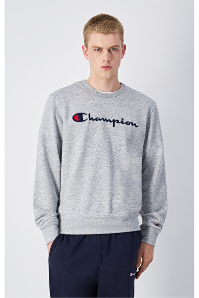 Champion Icons Crewneck Sweatshirt Gri Erkek Sweatshirt-220727-EM021