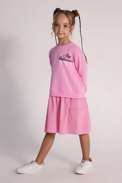 DMB BOYS & GIRLS rochie din bumbac pentru fete cu imprimeu slogan