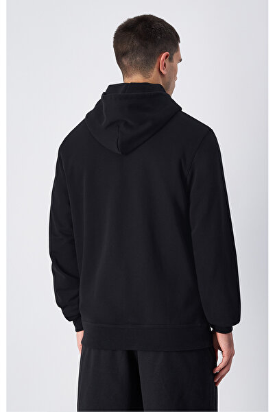 Champion Icons Hooded Sweatshirt Siyah Erkek Kapüşonlu Sweatshirt-220726-KK001