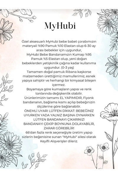 MyHubi 2-Piece Combination Handmade Baby Girl Bandana & Ballerina Socks with Special Accessories