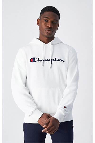 Champion Icons Hooded Sweatshirt Beyaz Erkek Kapüşonlu Sweatshirt-220726-WW001