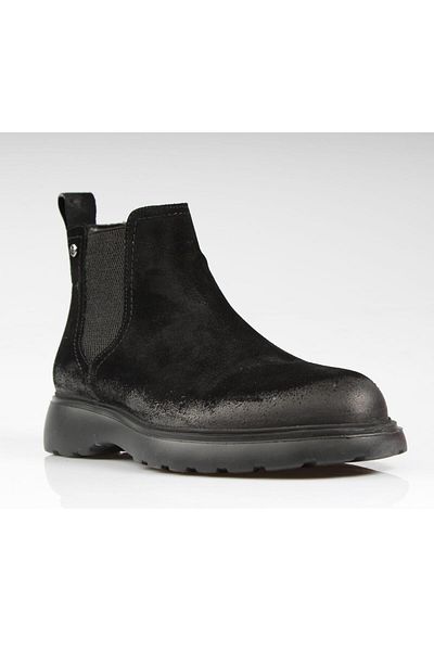 Pierre Cardin 411272 Черни велурени мъжки ботуши от естествена кожа