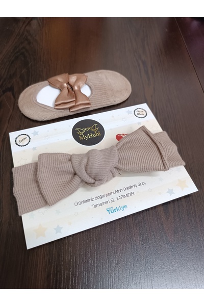 MyHubi 2-Piece Combination Handmade Baby Girl Bandana & Ballerina Socks with Special Accessories