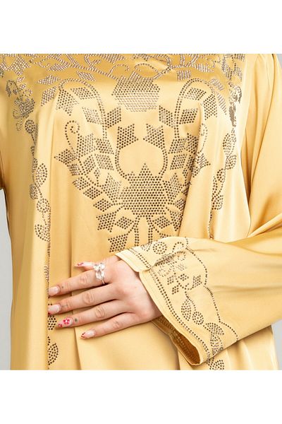 IKKXA Solid Embellished Modern Jalabiay CJ1082