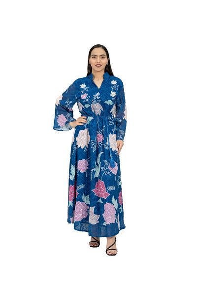 IKKXA Elegant Floral Embroidered Jalabiya CJ1092