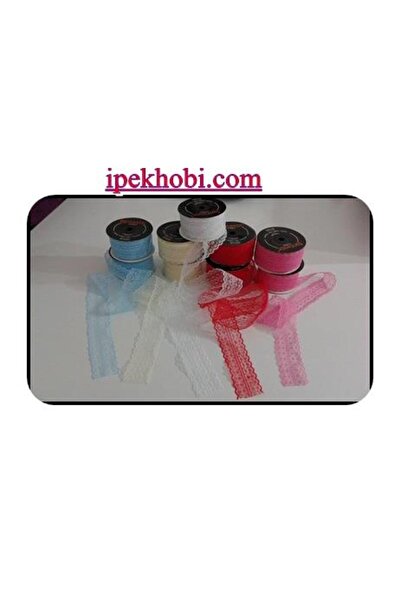 ipekhobi Çift Sıra Güpürlü Dantel  Şerit Kurdela 25 Metre