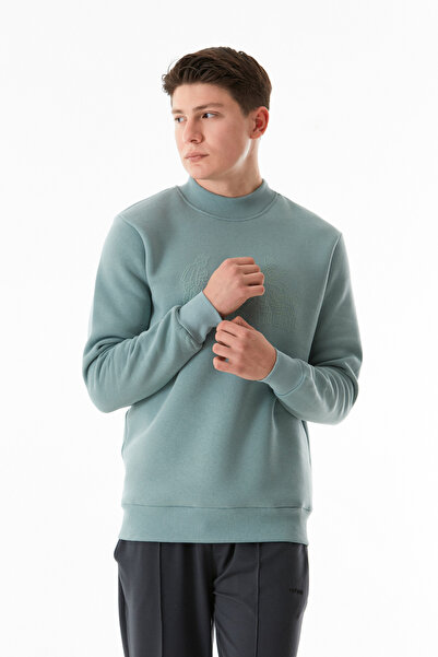 Fulla Moda Φούτερ με λαιμόκοψη με 3 κλωστές