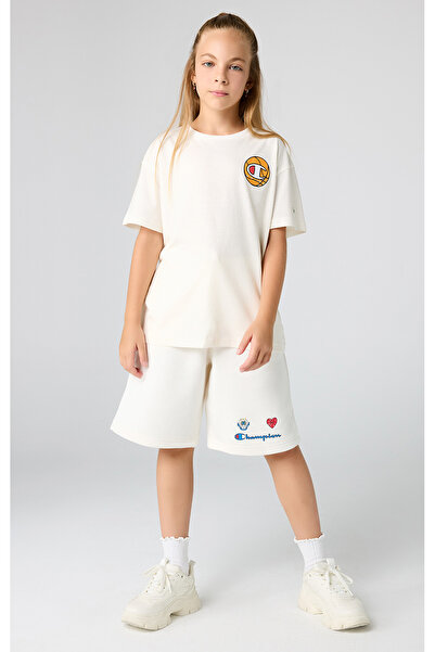 Champion Eco Future Bermuda Organik Pamuk Bej Çocuk Şort-306706-WW034