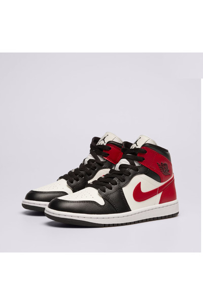 Nike Air Jordan 1 Mid Bred Toe (W) Unisex Spor Ayakkabı