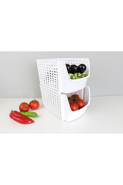 Decobella Saklama Düzenleyici, 29×21,5×15,9 cm, Plastik, Weiß
