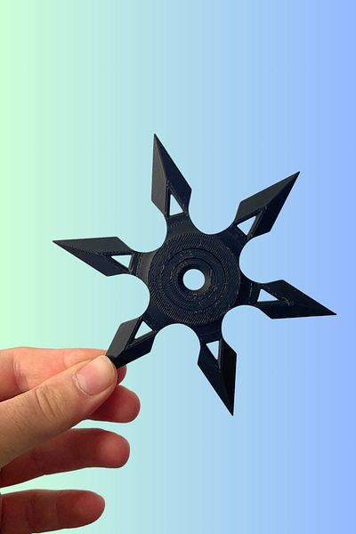 woof things Ninja Shuriken,Rotatable Stress Knife,Plastic Shuriken