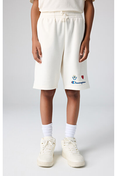 Champion Eco Future Bermuda Organik Pamuk Bej Çocuk Şort-306706-WW034