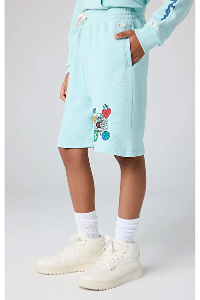 Champion Eco Future Bermuda Organik Pamuk Mavi Çocuk Şort-306706-BS017