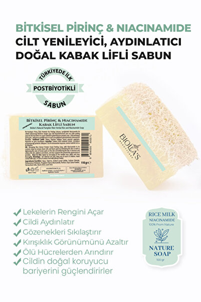 Biolea's skincare Biolea's Doğak Kabak Lifli Bitkisel Pirinç& Niacinamide Pos...