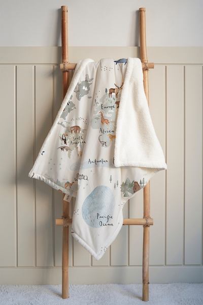 NOU خريطة حيوانات بطانية ويلسوفت - خريطة حيوانات مقاس 100X150