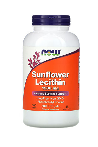 Now Foods Sunflower Lecithin, 1,200 mg, 200 Softgels usa vers9493