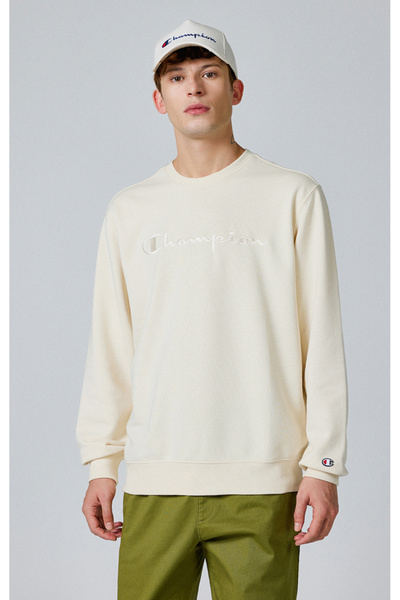 Champion Icons Crewneck Sweatshirt Bej Erkek Sweatshirt -219869-YS137