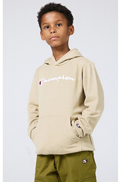 Champion Icons Hooded Sweatshirt Beige Kids Hooded Sweatshirt-306747-Ys073