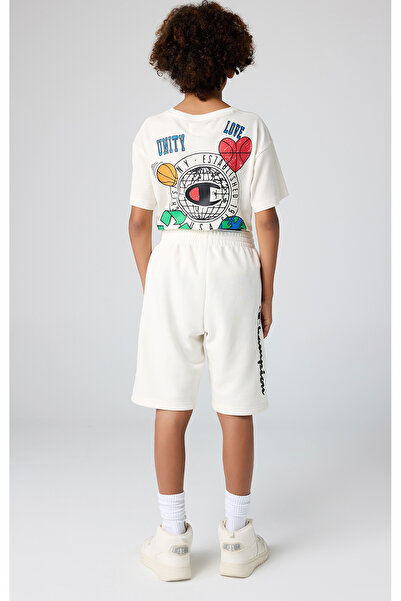 Champion Eco Future Bermuda Organik Pamuk Bej Çocuk Şort-306706-WW034