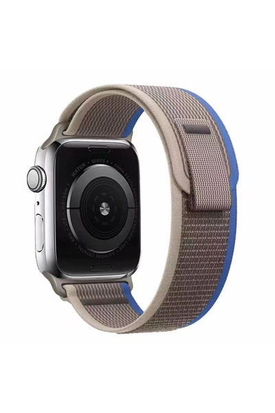Ummeslem Apple Watch 10 46 mm için Uyumlu Kayış Kordonu KRD-77 Hasır Kordon
