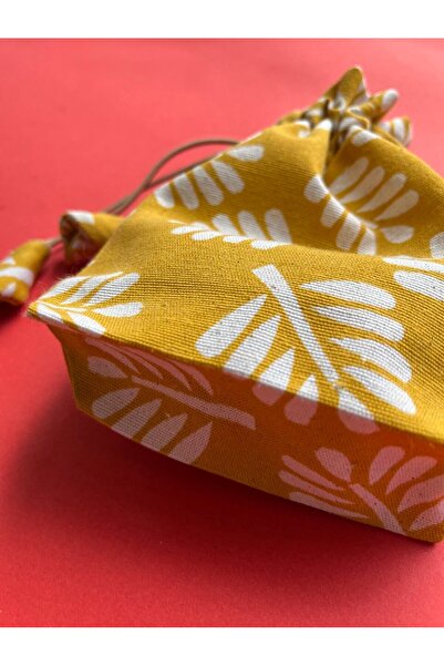 wolo Mini Kese Üçlü. Sari Yaprakli Kesesi Hediyelik Kesesi