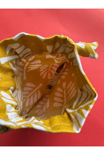 wolo Mini Kese Üçlü. Sari Yaprakli Kesesi Hediyelik Kesesi