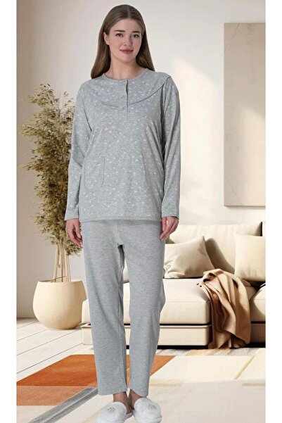EM&FA TEKSTİL 6021 Women's Plus Size Pajamas Set