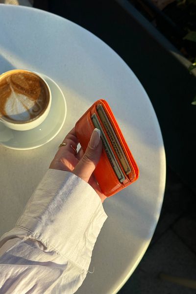 klovi Orange Mini Wallet Card Holder