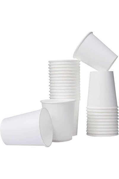 SBStrend Disposable White 7 oz 200 Pieces Paper Cups Patternless Non-Slip Odo...