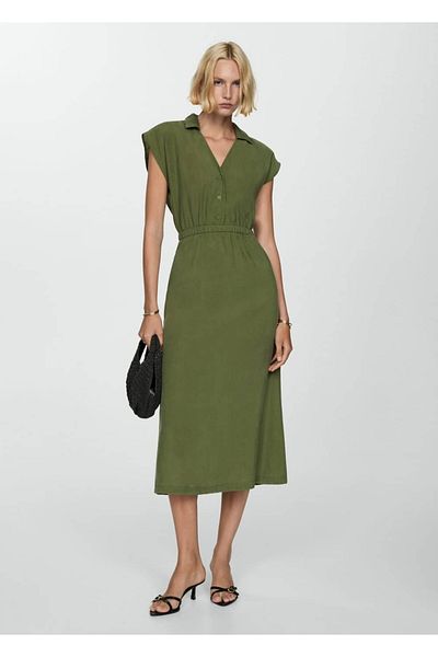 MANGO Woman Rochie modal cu nasturi