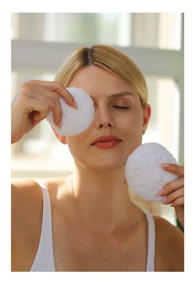 Monoibio Makeup Remover Cotton - 100% Cotton Washable Facial Cleansing Cotton 2 Pack